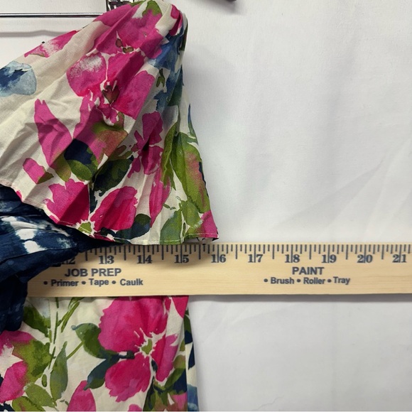 MISA Los Angeles Floral Off Shoulder Dress Pink Blue Small Made USA Revolve - Picture 7 of 9